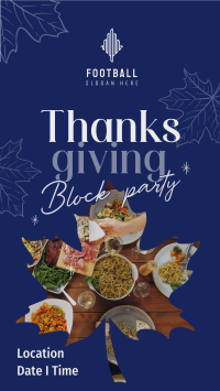 Thanksgiving Block Party Facebook Story Design