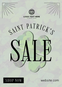 St. Patrick's Sale Clover Poster Design