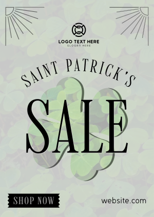 St. Patrick's Sale Clover Poster Image Preview