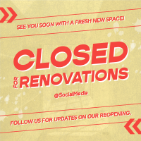 Generic Closed for Renovations Instagram Post Preview