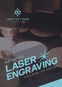 Laser Engraving Service Poster Design