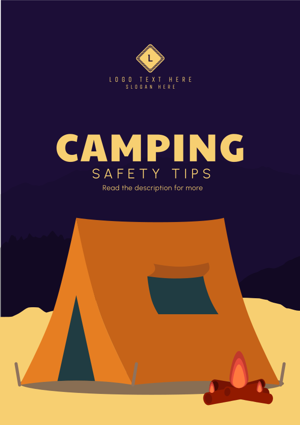 Safety Camping Flyer Design