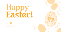 Eggs and Flowers Easter Greeting Facebook ad Image Preview