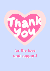 Cute Thank You Poster Design