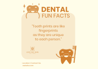 Dental Facts Postcard Design