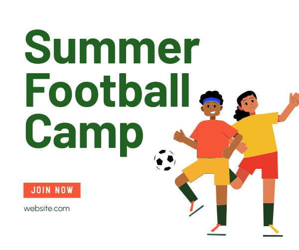 Summer Football Camp Facebook Post Design