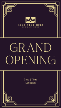 Grand Opening Art Deco TikTok video Image Preview