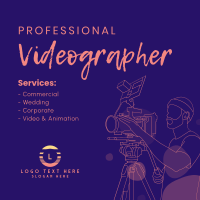 Videographer Lineart Instagram post Image Preview