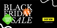 Black Friday Scribble Sale Twitter Post Design