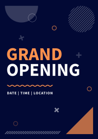 Geometric Shapes Grand Opening Poster Image Preview