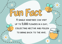 Bee Day Fun Fact Postcard Image Preview