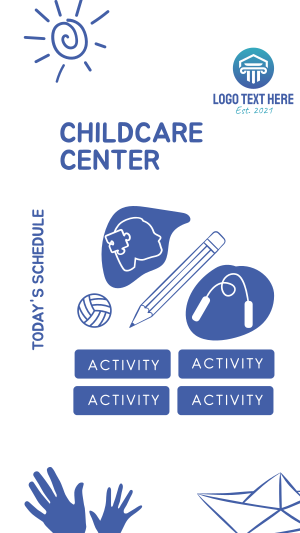 Childcare Center Schedule Instagram story
