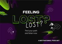 Lost Motivation Podcast Postcard Design