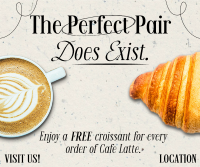 Perfect Coffee Croissant Facebook Post Design