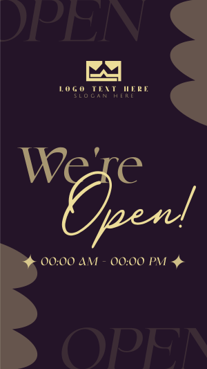 We're Open Now Facebook story Image Preview