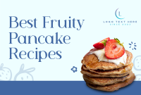Strawberry Pancakes Pinterest Cover Design
