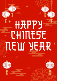 Chinese New Year Lanterns Flyer Design