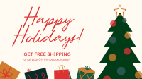 Christmas Free Shipping Facebook Event Cover Image Preview