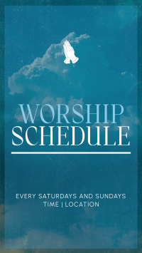 Simple Church Schedule TikTok Video Design