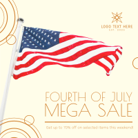 July 4th Mega Sale Instagram Post Design