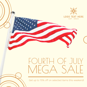 July 4th Mega Sale Instagram post Image Preview