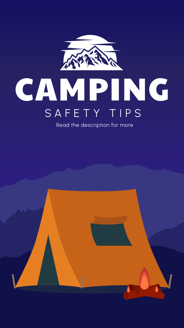 Safety Camping Instagram Story Design Image Preview