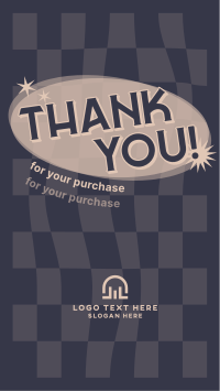Checkered Thank You Video Image Preview