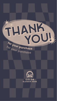 Checkered Thank You Video Image Preview