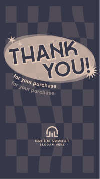 Checkered Thank You TikTok Video Image Preview