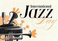 Modern International Jazz Day Postcard Image Preview