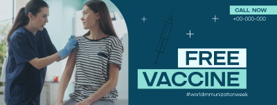 Free Vaccine Week Facebook cover Image Preview