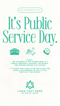 Minimalist Public Service Day Facebook Story Image Preview