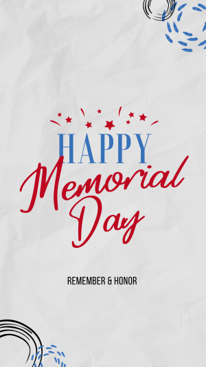 Memorial Day Doodle Facebook story Image Preview