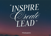 Inspire & Create Postcard Image Preview