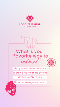 Favorite Relaxation List TikTok Video Design