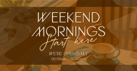 Cafe Opening Hours Facebook Ad Design