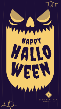 Scary Halloween Pumpkin Instagram Story Design