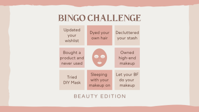 Beauty Bingo Challenge Facebook event cover Image Preview