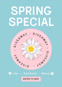 Spring Giveaway Poster Design