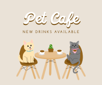 Pet Cafe Free Drink Facebook Post Design
