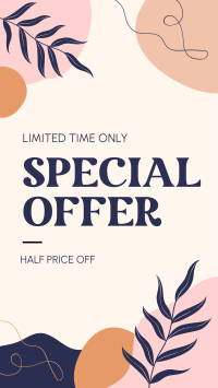 Organic Abstract Special Offer Facebook Story Design