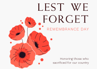 Symbol of Remembrance Postcard Image Preview