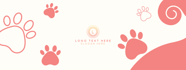 Pet Paw Prints Facebook Cover Design Image Preview