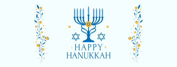 Hanukkah Festival of Lights Facebook Cover Design Image Preview