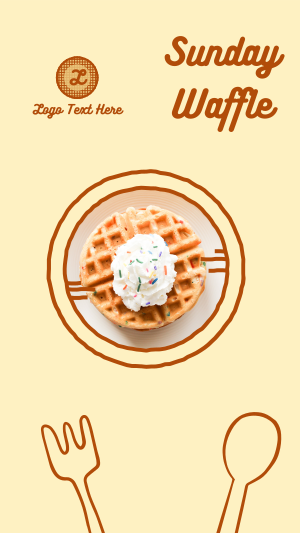 Yummy Waffle Plate Instagram story Image Preview