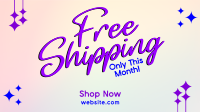 Sparkly Shipping Promo Facebook event cover Image Preview