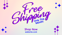 Sparkly Shipping Promo Facebook Event Cover Image Preview