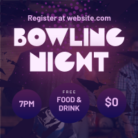 Bowling Night Event Instagram Post Preview