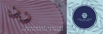 Handmade Jewelry Leaves Twitter header (cover) Image Preview