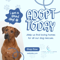 Dog Adoption Instagram post Image Preview